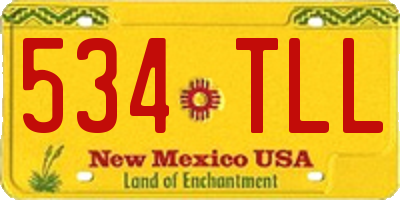 NM license plate 534TLL