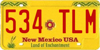 NM license plate 534TLM