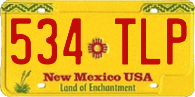 NM license plate 534TLP