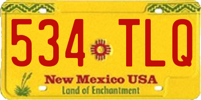 NM license plate 534TLQ