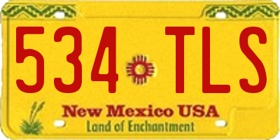 NM license plate 534TLS