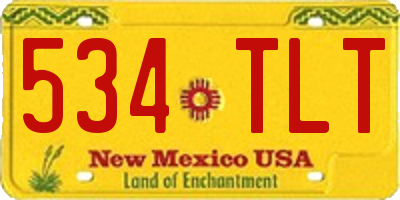 NM license plate 534TLT
