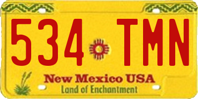 NM license plate 534TMN