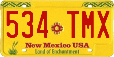 NM license plate 534TMX