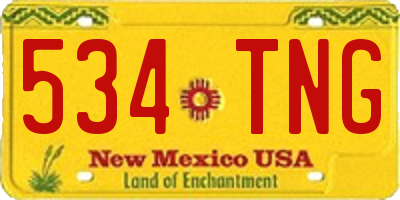 NM license plate 534TNG