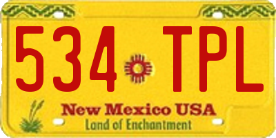 NM license plate 534TPL