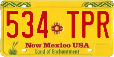 NM license plate 534TPR
