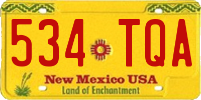 NM license plate 534TQA
