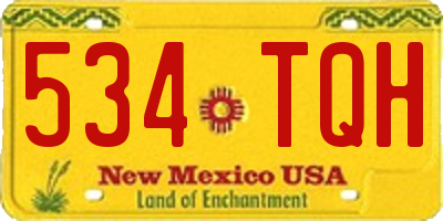 NM license plate 534TQH