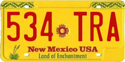NM license plate 534TRA