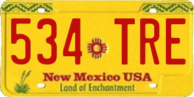 NM license plate 534TRE