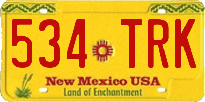 NM license plate 534TRK