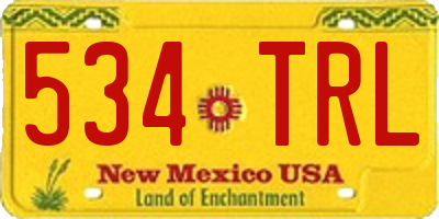 NM license plate 534TRL