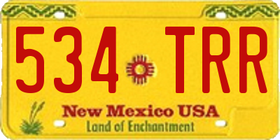 NM license plate 534TRR