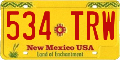 NM license plate 534TRW