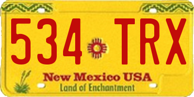 NM license plate 534TRX