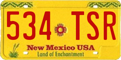 NM license plate 534TSR