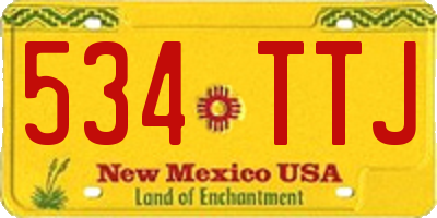 NM license plate 534TTJ