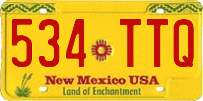 NM license plate 534TTQ