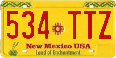 NM license plate 534TTZ