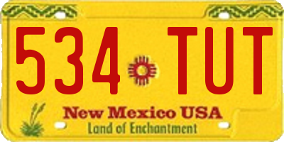 NM license plate 534TUT
