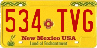 NM license plate 534TVG