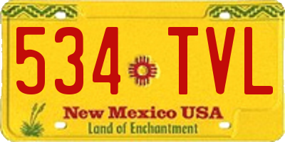 NM license plate 534TVL