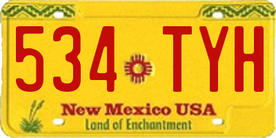 NM license plate 534TYH