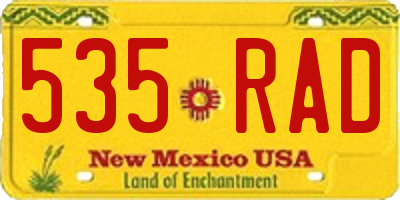 NM license plate 535RAD