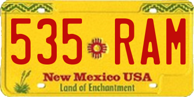 NM license plate 535RAM