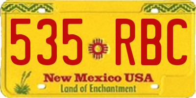 NM license plate 535RBC