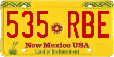 NM license plate 535RBE