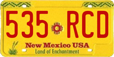 NM license plate 535RCD