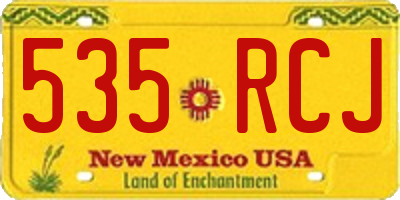 NM license plate 535RCJ