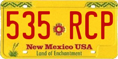 NM license plate 535RCP