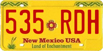 NM license plate 535RDH