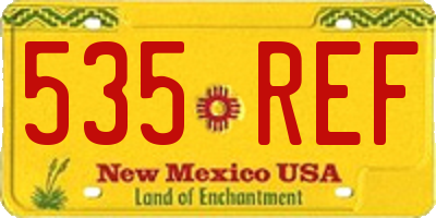 NM license plate 535REF