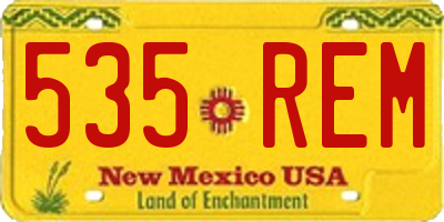 NM license plate 535REM