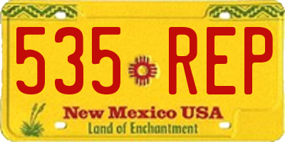 NM license plate 535REP