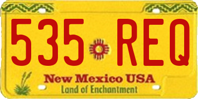 NM license plate 535REQ