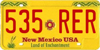NM license plate 535RER