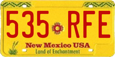 NM license plate 535RFE
