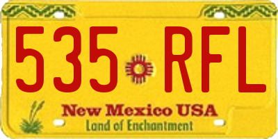 NM license plate 535RFL