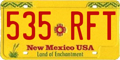 NM license plate 535RFT