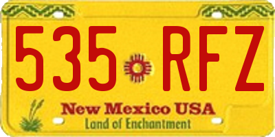 NM license plate 535RFZ