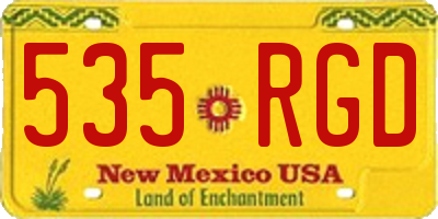 NM license plate 535RGD