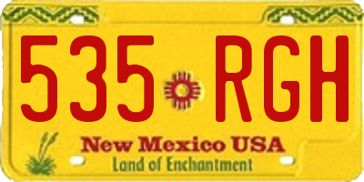 NM license plate 535RGH