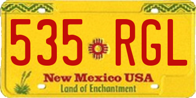NM license plate 535RGL