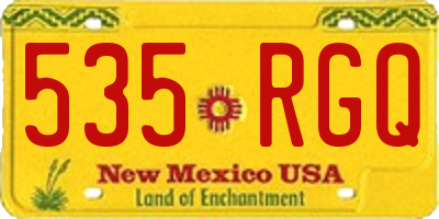 NM license plate 535RGQ