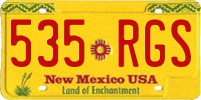 NM license plate 535RGS